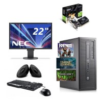 Gaming PC SET HP ELITEDESK 800 G1, I5 4570 3.2GHZ, 16GB DDR3, 250GB SSD & 500GB HDD, 2GB VGA, DVDRW - WIN 7 PRO / Win 10 Pro + Οθόνη 22" + Πληκτ/γιο, Mouse, Ηχεία