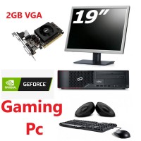 Gaming PC SET -  Fujitsu Esprimo E710 E90+, INTEL i5 3470 3.6 GHz, 16GB DDR3, 240GB SSD + 500 GB HDD DVD-RW, Win 10 Home + Οθόνη 19" + Πληκτ/γιο, Mouse, Ηχεία